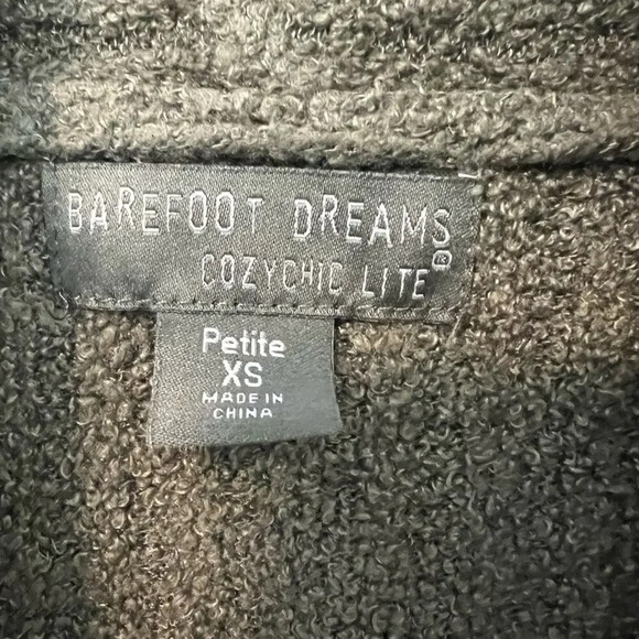 BAREFOOT DREAMS CozyChic Lite Catalina Long Cardigan Olive Green XS Petite - Picture 5 of 6